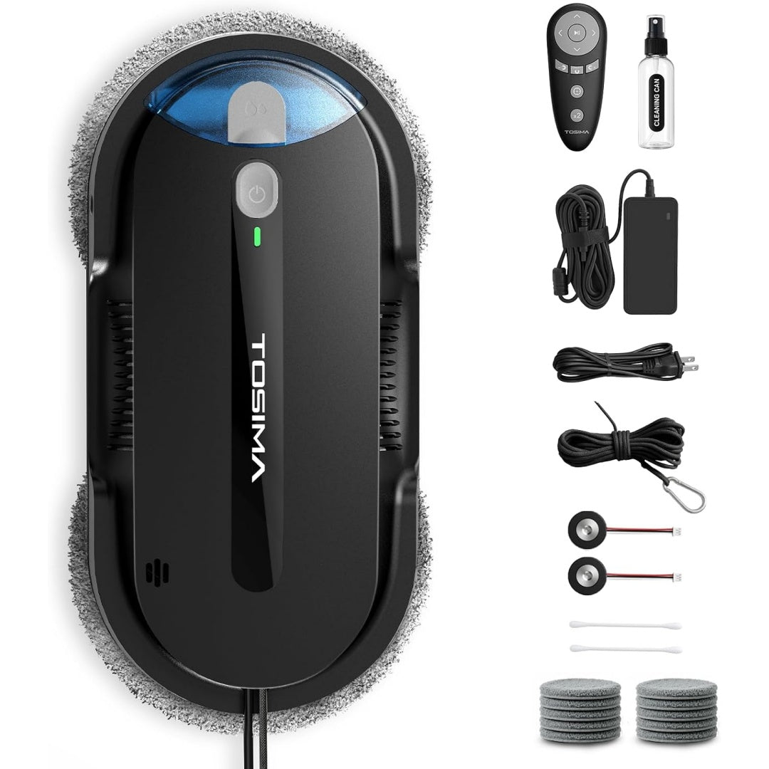 Robot nettoyeur de fenetres alliant une utilisation sans fil et le nettoyage des surfaces vitrees