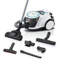 Aspirateur au format traineau associant l'entretien des tapis au coloris blanc