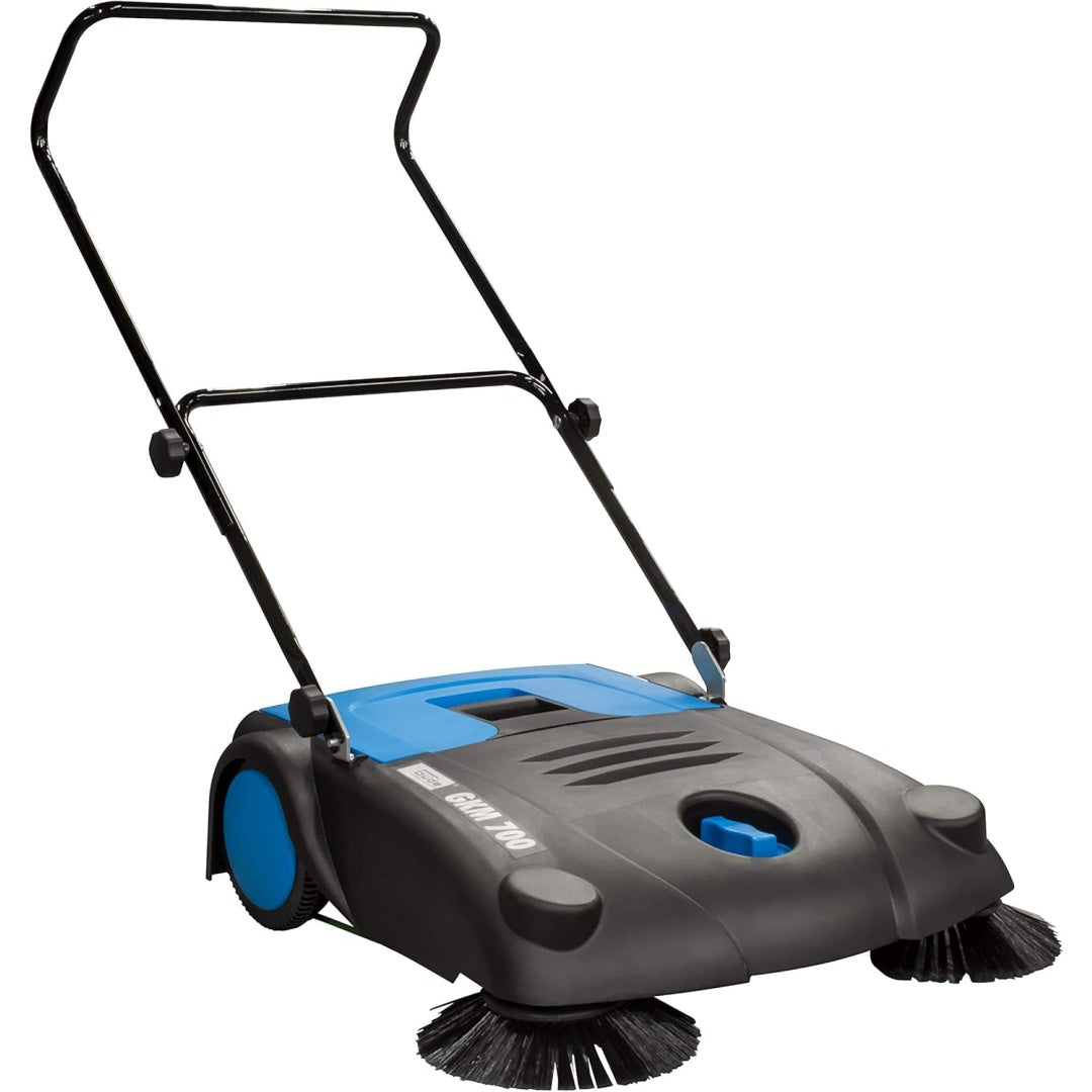 Aspirateur balai, coloris bleu, avec la collecte de la poussiere
