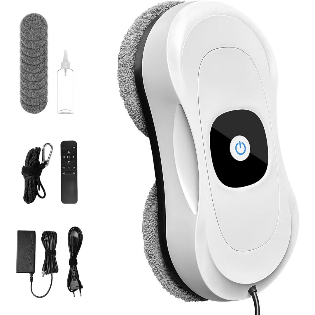 Ce robot nettoyeur de fenetres combine une commande a distance et une aspiration annoncee de 2800 Pa