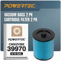 Lot de 2 cartouches filtrantes associant un lot de 2 elements et une filtration des particules fines