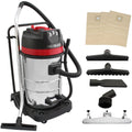 Aspirateur pour liquides et poussieres alliant une puissance annoncee de 000 W et la collecte avec sac